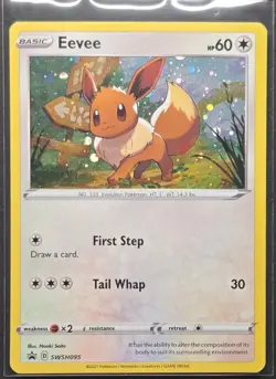 Eevee SWSH095 Black Star Promo Holo Rare Pokemon 2021 - Image 1