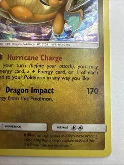 Dragonite 151/236 Holo Cracked Ice Unified Minds Pokemon Card NM - Image 5