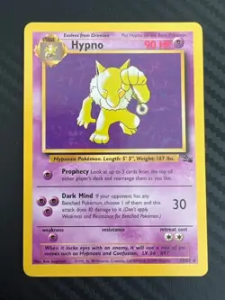 Pokemon TCG Hypno Fossil 23/62 Regular Unlimited Rare VLP - Image 1