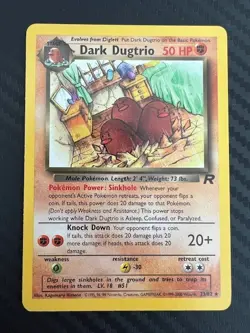 Pokemon TCG Dark Dugtrio Team Rocket 23 Regular Unlimited Rare LP - Image 1
