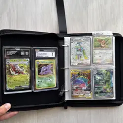 Pokemon Binder Collection Of 100+ Vintage And Modern Cards & 2 Slabs - Image 1