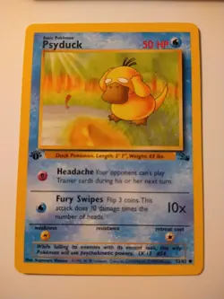 1999 Pokemon Fossil 1st Edition Psyduck #53 NM-MT - Image 2