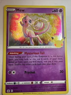 Pokemon Celebrations Mew Holo Rare Card 011/025 Near Mint to Mint Condition - Image 1