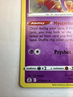 Pokemon Celebrations Mew Holo Rare Card 011/025 Near Mint to Mint Condition - Image 4