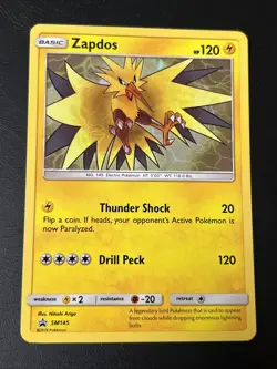 POKEMON TCG - Zapdos - Black Star Promo - SM145 - Promo - LP - Image 1