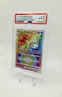 Pokemon Silver Tempest Alolan Vulpix VSTAR 197 PSA 10 - Image 3