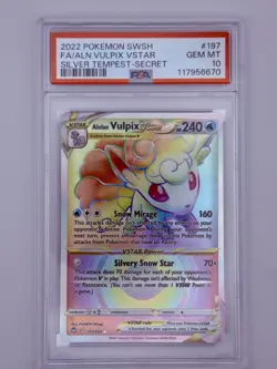 Pokemon Silver Tempest Alolan Vulpix VSTAR 197 PSA 10 - Image 5