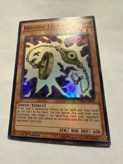 Yu-Gi-Oh! Holding Legs MIL1-EN004 Super Rare 1st Ed Lightly Played (B) - Image 4