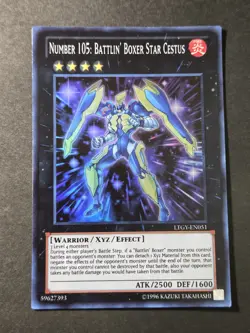 Number 105: Battlin' Boxer Star Cestus - LTGY-EN051 - Super Rare - 1st Ed - NM - Image 1