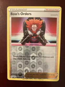 Boss's Orders 058/072 Shining Fates Reverse Holo Rare Trainer Pokemon TCG Card - Image 1