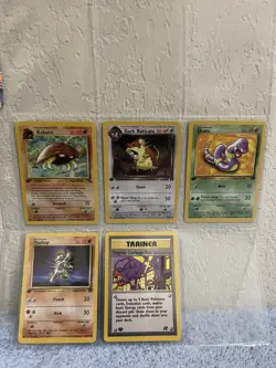 Lot of 5 Pokemon 1st Edition Card - Team Rocket & Fossil Set - Image 1