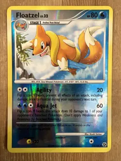 Floatzel 37/106 Great Encounters Pokemon Card Uncommon Reverse Holo - LP - Image 1