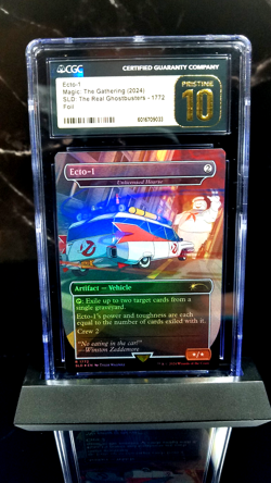 Ecto-1 Unlicensed Hearse Foil - Ghostbusters Card - Graded CGC PRISTINE 10 💎 - Image 1