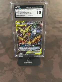 CGC 10 Moltres & Zapdos & Articuno GX 2019 Black Star Promos SM210 Pokemon Card - Image 1