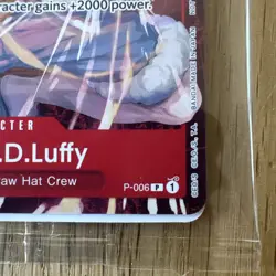 SEALED Monkey.D.Luffy - P-006 (Retail Promo) - One Piece (1) Promotion Cards - Image 2