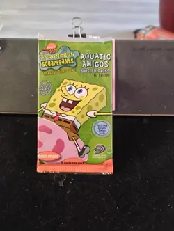 NEW SpongeBob Squarepants Aquatic Amigos Booster Pack 1st Edition Trading Cards - Image 1