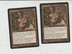 x2 cartes Tangle Wire SIGNED by GLEN ANGUS ! MAGIC MTG ENGLISH Nemesis EX-NM - Image 1