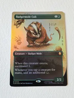 Badgermole Cub (Borderless) - Avatar: The Last Airbender FOIL MTG - Image 1