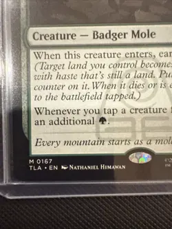 MTG Badgermole Cub Avatar TLA 0167 Mythic Infinite Mana Spike NM - Image 2