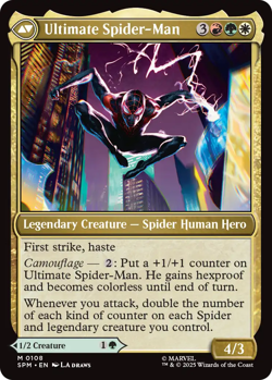 Miles Morales 0108 Ultimate Spider-Man ~ **Foil** Mythic MTG Marvel Spider-Man - Image 2