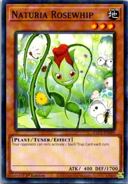 Naturia Rosewhip HAC1-EN099 Yu-Gi-Oh! Light Play 1st Edition - Image 1