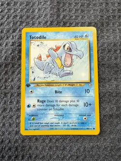 Totodile 80/111 Neo Genesis 1st Edition Pokemon Card - Lightly Played - Image 1