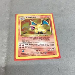 Pokemon TCG Charizard Base Set Holo Rare Card In Protective Holder - 4/102 120HP - Image 2