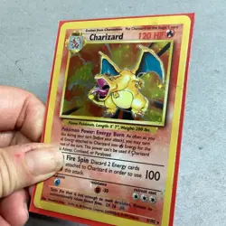 Pokemon TCG Charizard Base Set Holo Rare Card In Protective Holder - 4/102 120HP - Image 3