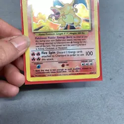 Pokemon TCG Charizard Base Set Holo Rare Card In Protective Holder - 4/102 120HP - Image 5