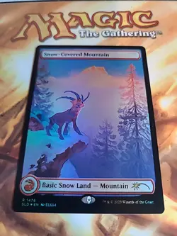Snow - Covered Mountain Rainbow Foil MTG Secret Lair - NM - Image 1