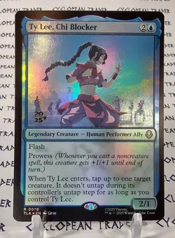 Prerelease FOIL TY LEE, CHI BLOCKER mtg NM The Last Airbender Rare - Image 1