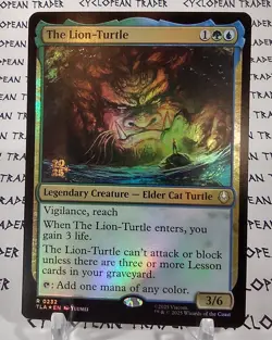 Prerelease FOIL THE LION-TURTLE mtg NM The Last Airbender Rare - Image 1