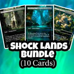 Shock Lands Bundle ALL 10 - Custom Art Magic: The Gathering Playtest Cards - Image 1