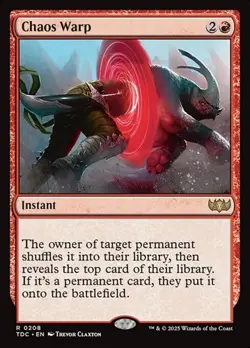 1x Chaos Warp NM Eng MTG - Commander Dragonstorm - Image 1