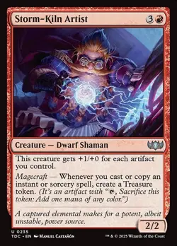 1x Storm-Kiln Artist NM Eng MTG - Commander Dragonstorm - Image 1