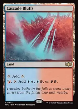 1x Cascade Bluffs NM Eng MTG - Commander Dragonstorm - Image 1