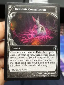Demonic Consultation (Future Sight) Mystery Booster 2 • Pack Fresh • Mtg (2198) - Image 1