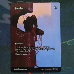 MTG Ponder 0013 (Borderless) [Marvels Spider-Man Near Mint] - Image 1