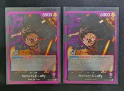 ???? 2023 ONE PIECE MONKEY D LUFFY 2 CARD LOT OP05-060 ???? - Image 1