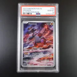 PSA 10 Groudon 199/182 Pokemon Paradox Rift Graded Card - Image 1