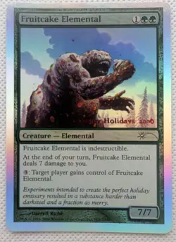 Fruitcake Elemental - Special Occasion 2006 Foil FIRST MTG HOLIDAY CARD! Magic - Image 1