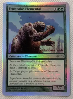 Fruitcake Elemental - Special Occasion 2006 Foil FIRST MTG HOLIDAY CARD! Magic - Image 3