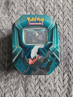 Pokemon TCG Triple Whammy Darkrai Tin Collector Tin w 3 Foil Cards & Live Code - Image 1