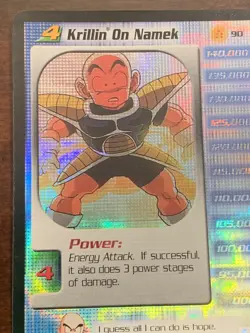 Krillin On Namek HOLO FOIL Rare LIMITED DBZ Score CCG DRAGON BALL Z TCG Card - Image 5