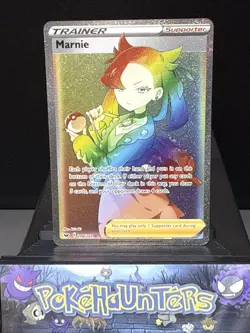 Pokemon Card Marnie 208/202 Sword & Shield Base Full Art Secret Rare Near Mint - Image 1