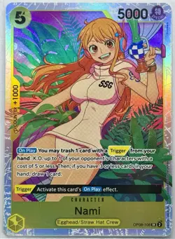One Piece Card Game Nami OP08-106 Super Rare LP English - Image 1