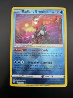 Radiant Greninja 046/189 Pokemon Astral Radiance Radiant Ultra Rare Card NM - Image 3