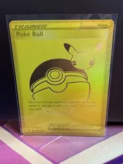 Pokemon 2021 Celebrations Trainer Poke Ball Black Star Promo Card SWSH146 - Image 1