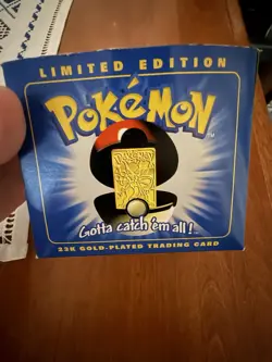 Pokemon Mewtwo 23K Gold-Plated Trading Card 1999 Vintage Poke Ball BurgerKing - Image 2