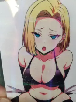 ANDROID 18 DRAGON BALL SEXY WAIFU FOIL ANIME CARD - Image 2